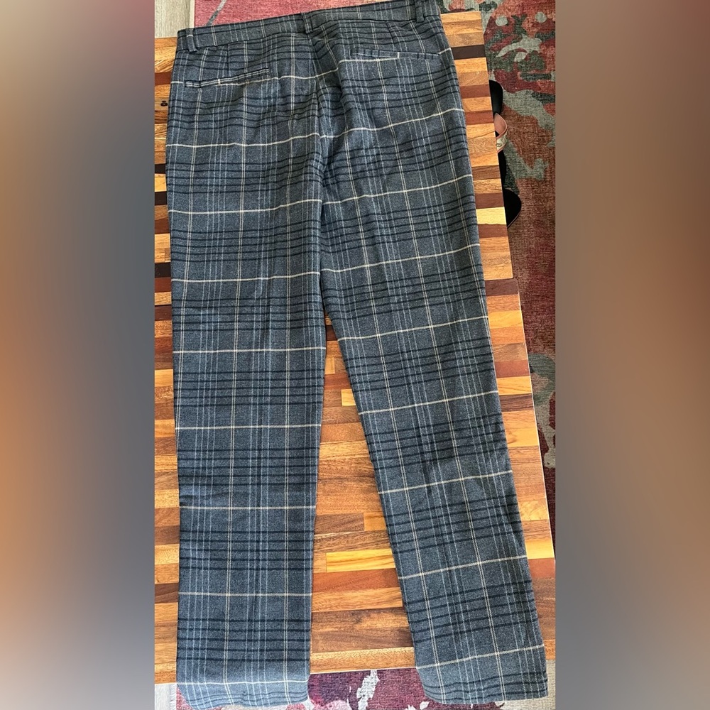 River Island Gray Dress Pants with Timeless Plaid Design